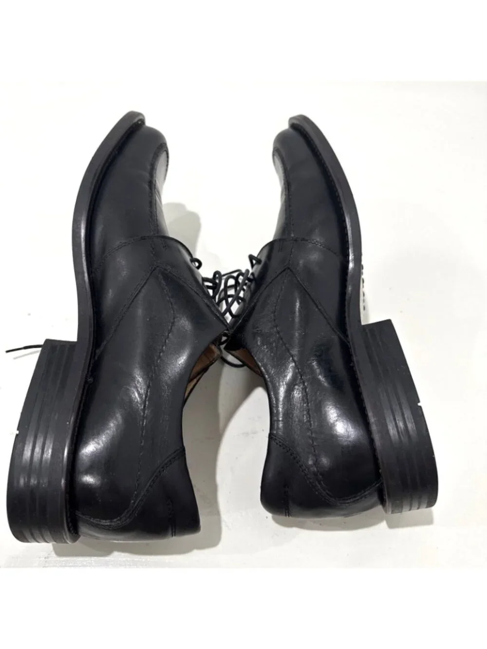Wild Pair Made In Italy Genuine Leather Black Oxford Shoes Men Size 13D